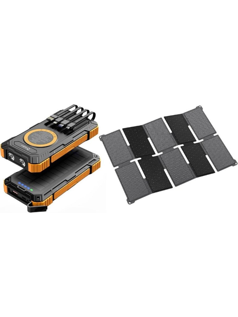 35W Solar Panel & 20000mAh Portable Solar Power Bank for Outdoor Adventures